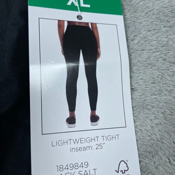 Danskin Lightweight Tight Black Leggings XL High Waist Stretch d0420 - Picture 3 of 7